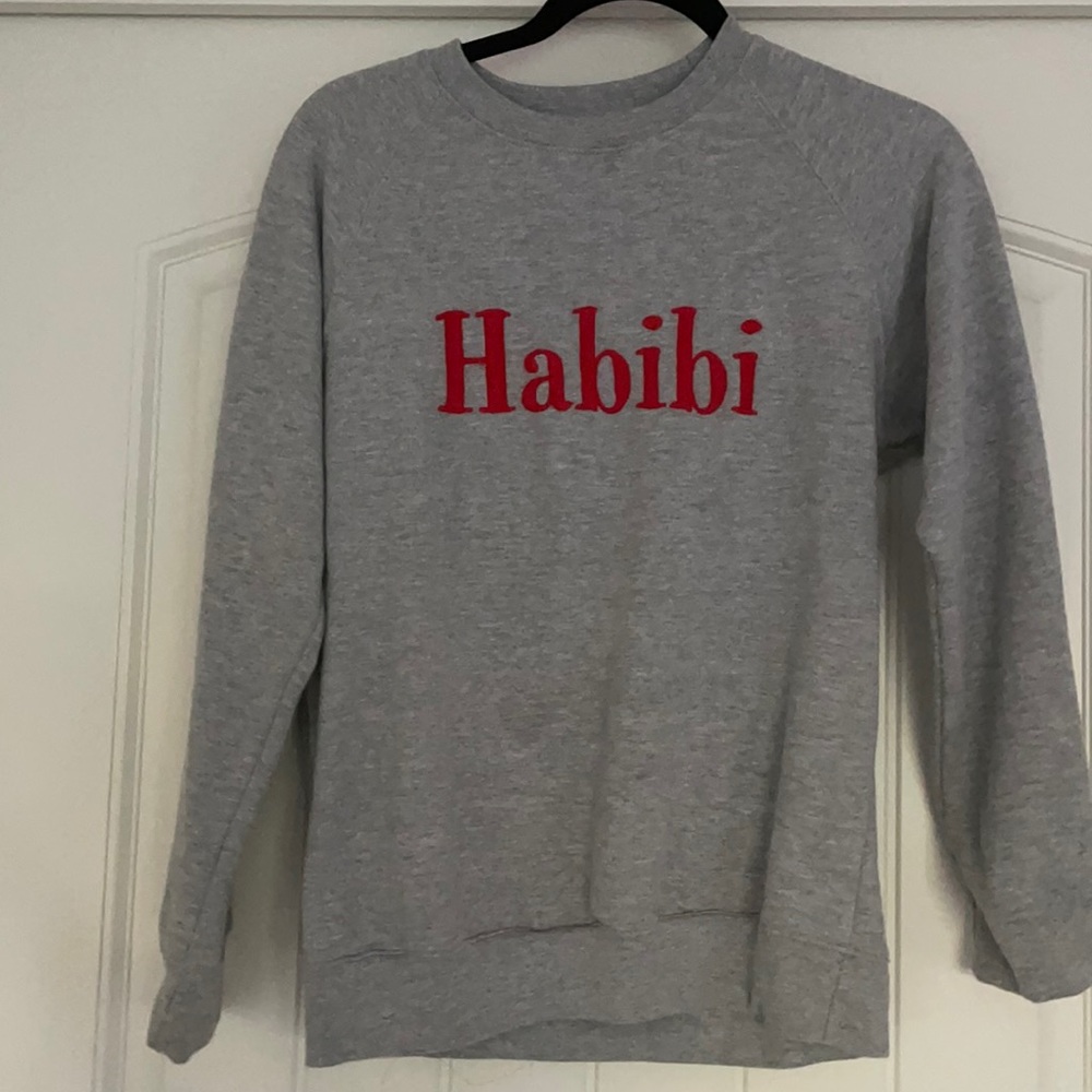 Grey Das Mot XS Fleece Cozy Lounge Sweatshirt